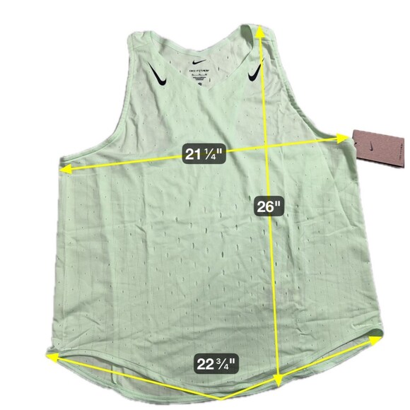 Nike Womens AeroSwift Dri-FIT ADV Running Singlet Size XL FN2504 376 Green NEW - Picture 2 of 12